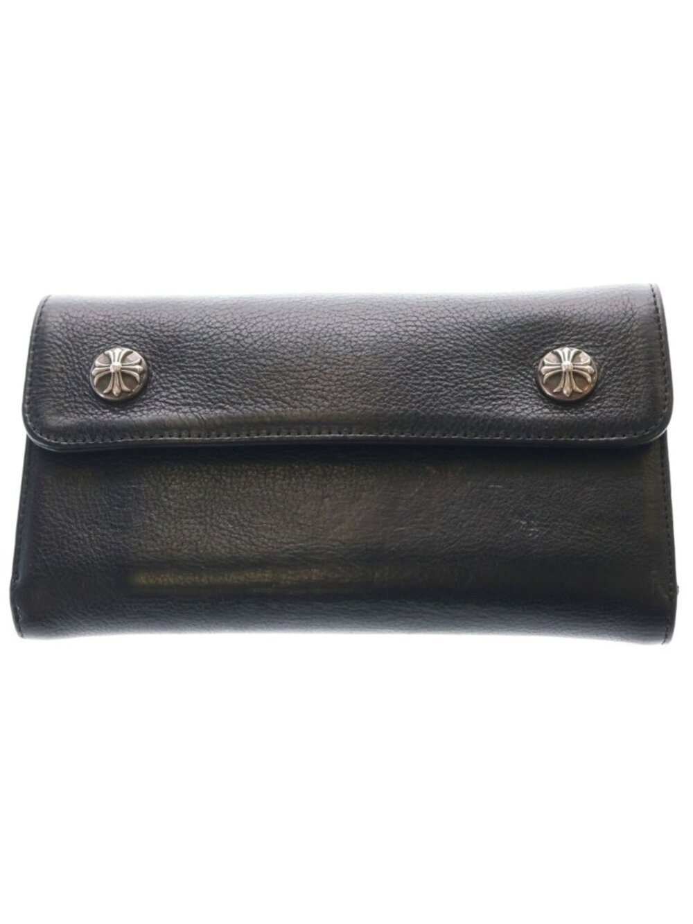 Chrome Hearts Wave Leather Wallet Black
